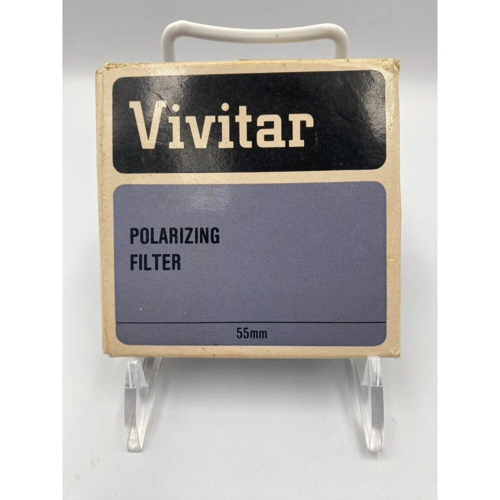 VIVITAR 55mm Polarizing Filter Lens + Case - Made In Japan